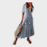 Helena – Ležérní Květinové Dlouhé Šaty