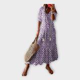 Helena – Ležérní Květinové Dlouhé Šaty