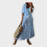 Helena – Ležérní Květinové Dlouhé Šaty