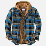 Radim – Prošívaná Kostkovaná Bunda s Kapucí