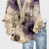 Jaroslava – Boho Květovaná Halenka v Ametystové