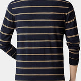 Leoš – Pánské pruhované polo s dlouhým rukávem