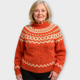 Inga – Severský Pletený Svetr s Vysokým Límcem