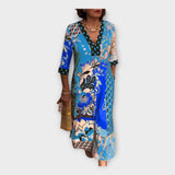 Marina – Ležérní Patchwork Midi Šaty