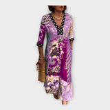 Marina – Ležérní Patchwork Midi Šaty