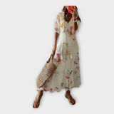 Helena – Ležérní Květinové Dlouhé Šaty