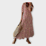 Helena – Ležérní Květinové Dlouhé Šaty