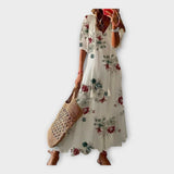 Helena – Ležérní Květinové Dlouhé Šaty
